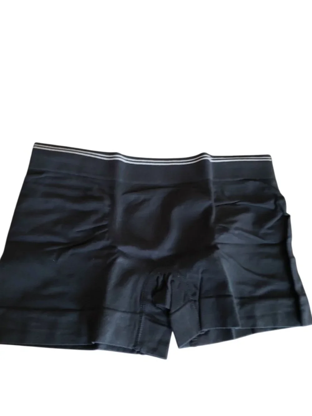 Muji Mens Seamless Low Rise Boxer Briefs Cotton Blend Black Medium 1pc